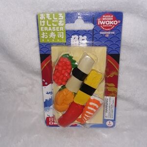 Iwako Sushi Puzzle Eraser NEW Omokeshi Set 03 Made in Japan